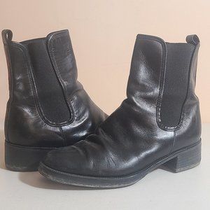 Black Coach Leather Chelsea Boots Men Sz 7.5 Vintage MSRP 300+